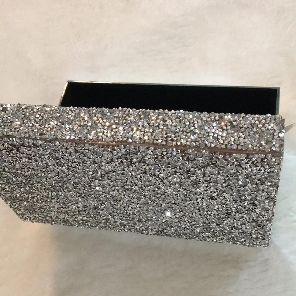 Allure by Jay Silver Sparkle Mirror Jewelry / Makeup / Storage Box